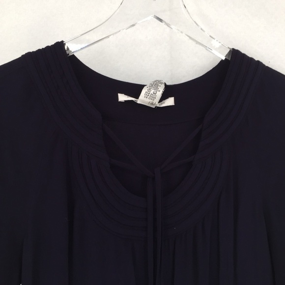 DVF Diane von Furstenberg Parlian midnight navy blue tie sheath dress new 4 - Picture 2 of 7